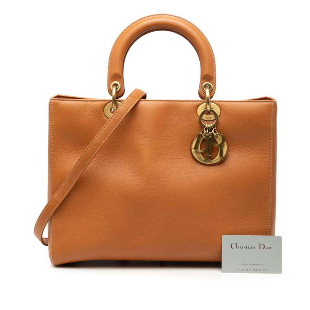 CHRISTIAN DIOR Brown Leather Shoulder Bag - Picture 7 of 7
